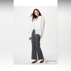 Uniqlo Washable Wide Leg Gray Pants
